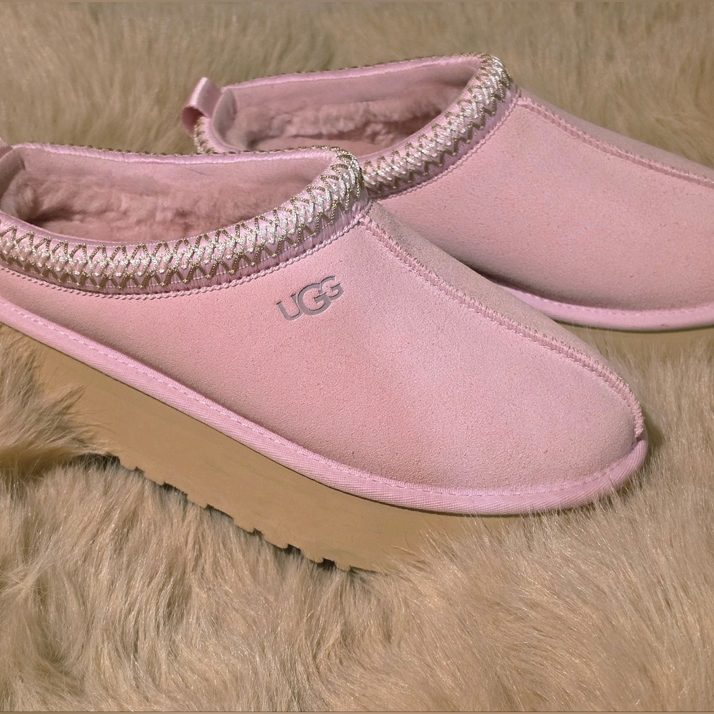 UGG Tazz II Pink Diamond Suede Shearling-Lined